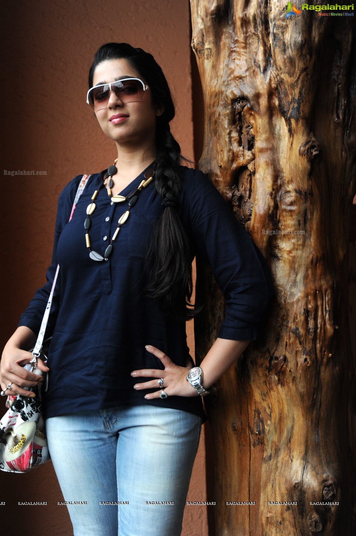 Charmi in in Black Top and Blue Jeans, Photo Gallery