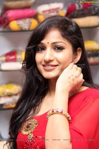 Beautiful Madhavi Latha in Red Saree