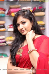 Beautiful Madhavi Latha in Red Saree