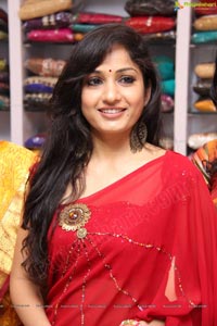 Beautiful Madhavi Latha in Red Saree