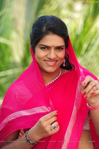 Bhavana in Pink Saree