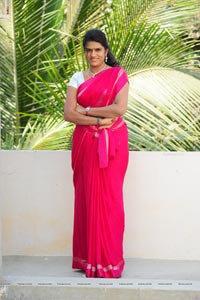 Bhavana in Pink Saree