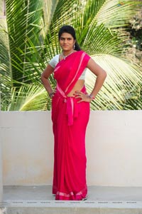 Bhavana in Pink Saree