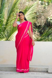 Bhavana in Pink Saree