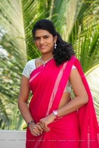 Bhavana in Pink Saree