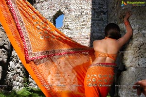 Nayanthara in Orange Dress