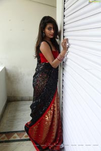 Monica Thompson in Saree