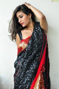 Monica Thompson in Saree