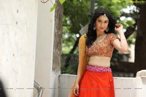 Sakshi Kakkar Orange Dress