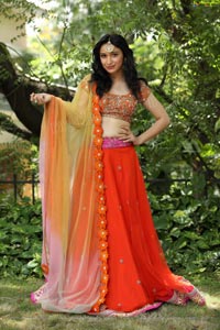 Sakshi Kakkar Orange Dress