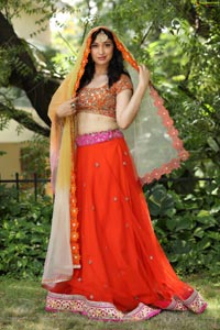 Sakshi Kakkar Orange Dress