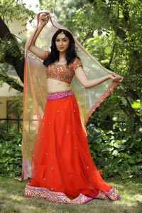 Sakshi Kakkar Orange Dress