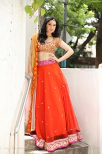 Sakshi Kakkar Orange Dress