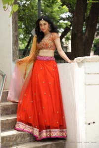 Sakshi Kakkar Orange Dress