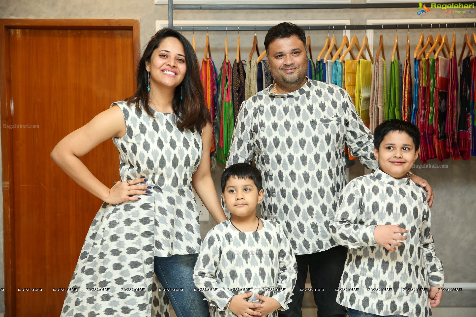 Anasuya with Family at Studio Bustle (High Definition Photos)