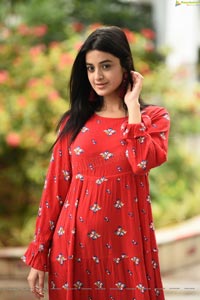 Darshana Banik in Red Dress