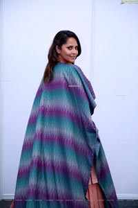 Anasuya Bharadwaj in Handloom Dress