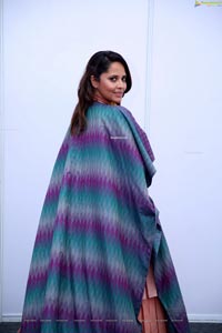 Anasuya Bharadwaj in Handloom Dress