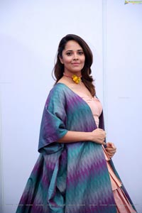 Anasuya Bharadwaj in Handloom Dress