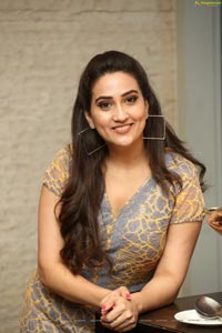 Manjusha at Ranarangam Pre-Release Event