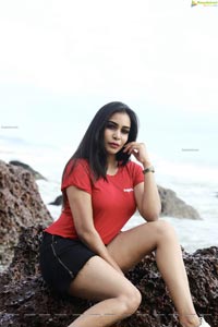 Sanjana Anne Stunning Poses at Beach