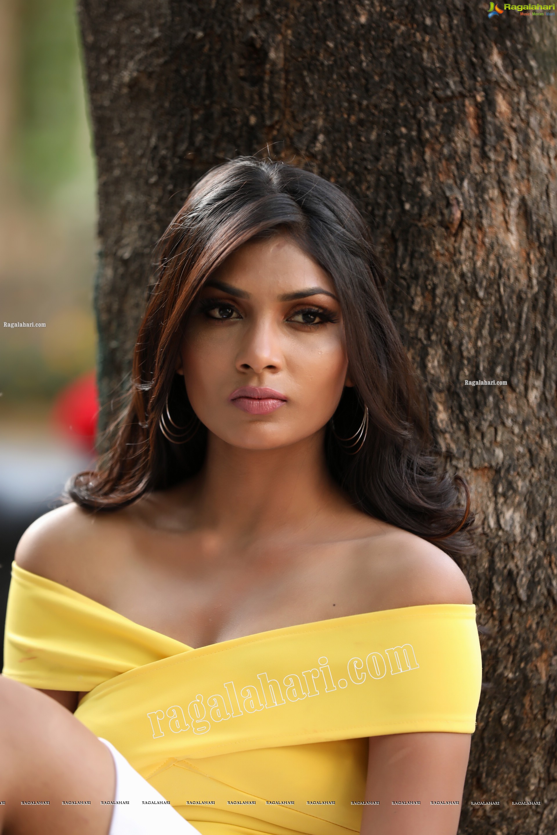 Bhavni Naidu T in Yellow Wrap Crop Top Exclusive Photo Shoot