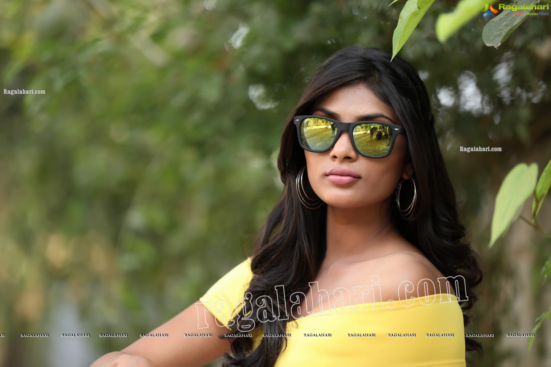 Bhavni Naidu T in Yellow Wrap Crop Top Exclusive Photo Shoot