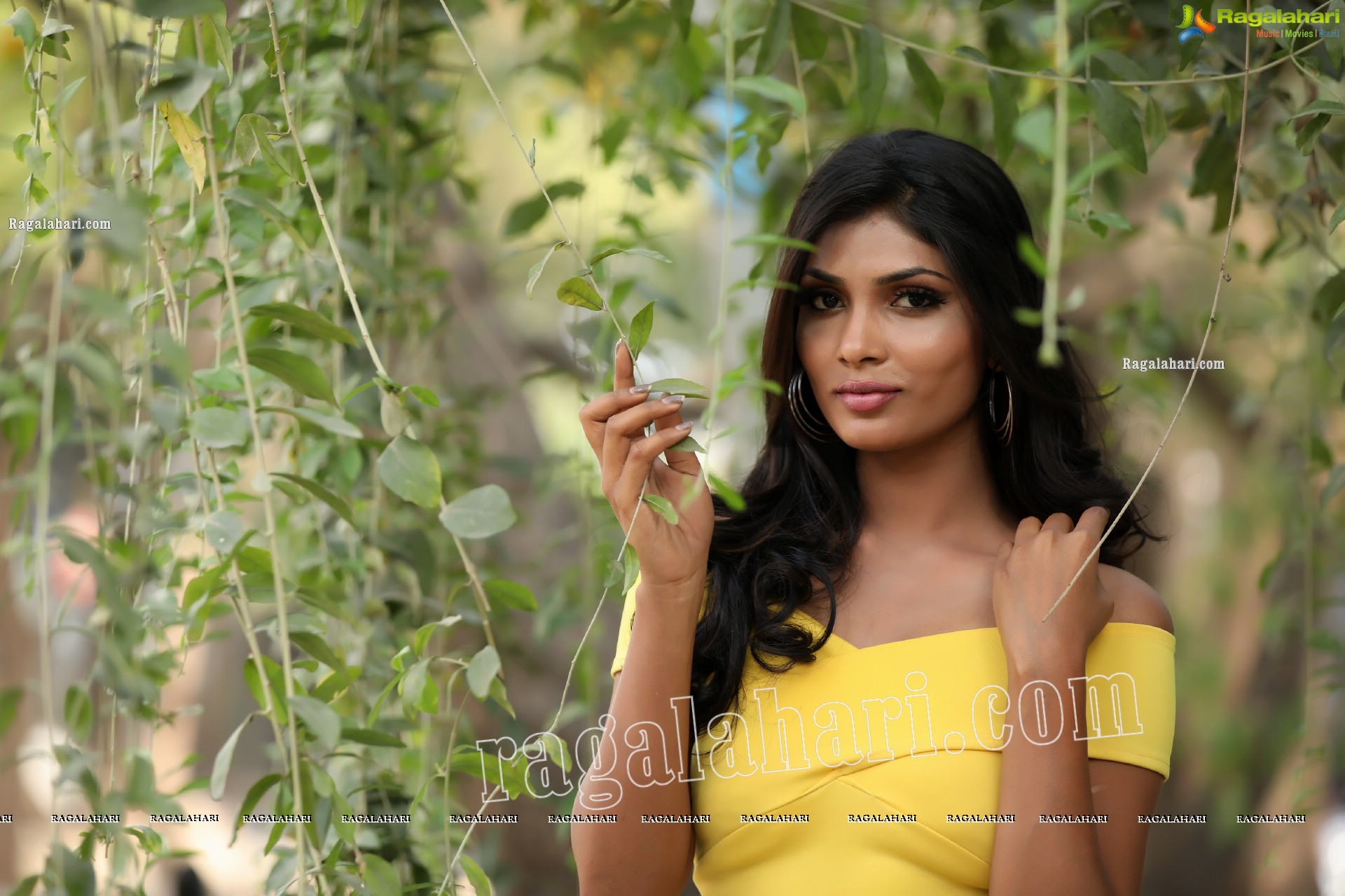 Bhavni Naidu T in Yellow Wrap Crop Top Exclusive Photo Shoot