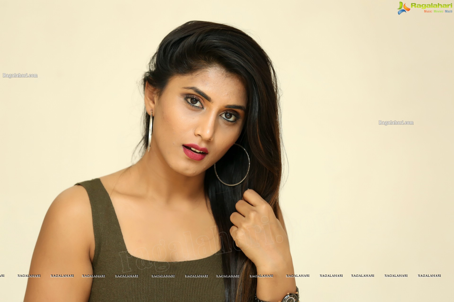 Chandana Gowda in Brown Tank-top and Shorts Exclusive Photo Gallery