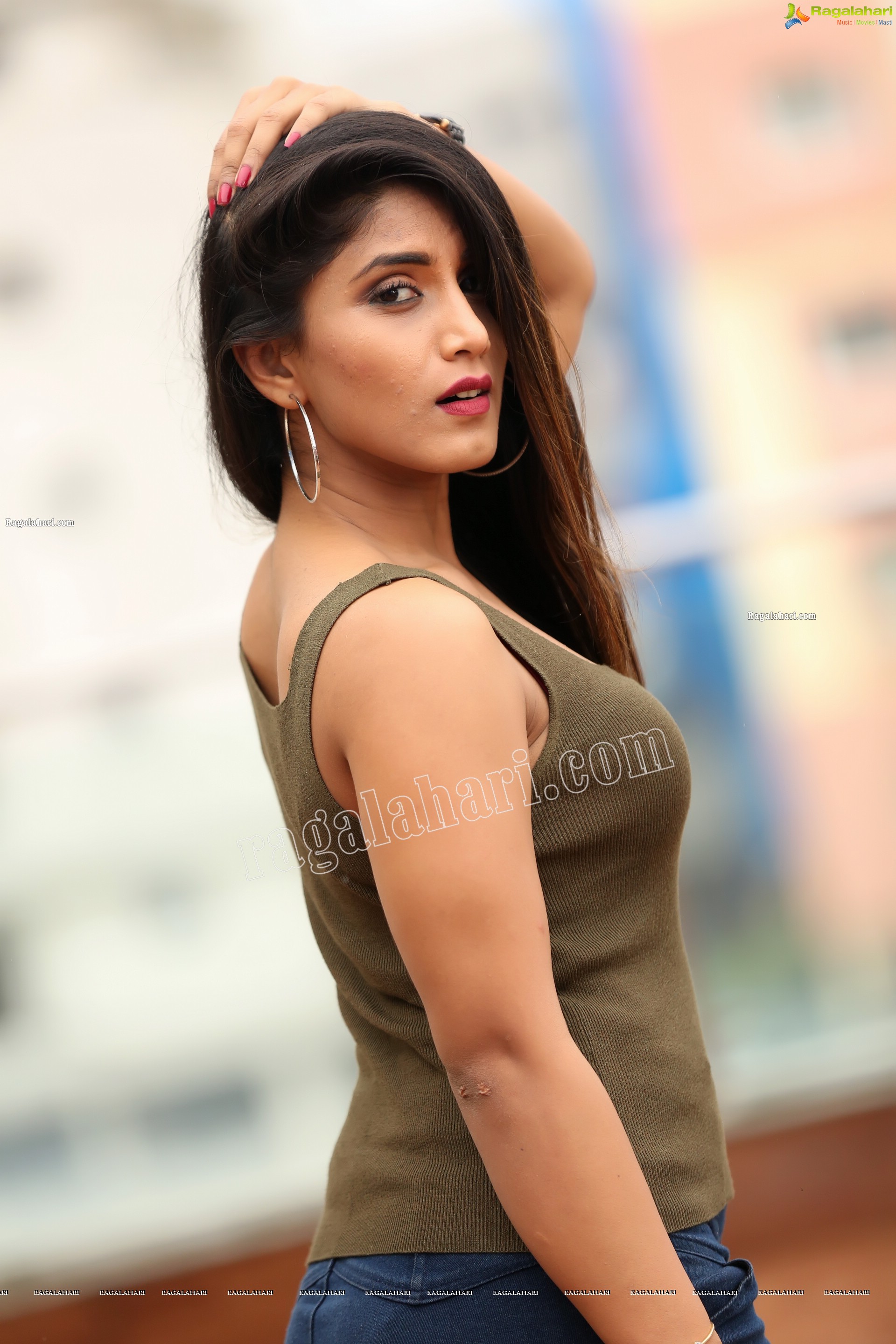 Chandana Gowda in Brown Tank-top and Shorts Exclusive Photo Gallery