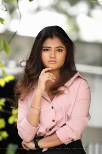 Rishika Nisha in Pink Shirt and Black Skirt