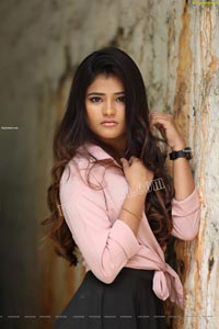 Rishika Nisha in Pink Shirt and Black Skirt