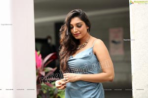 Rithu Manthra in Ash Blue Wrap Dress