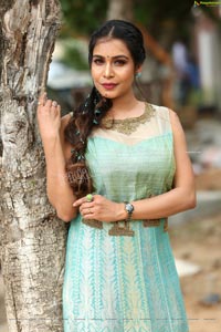 Sanjana Anne in Blue Floor Length Dress