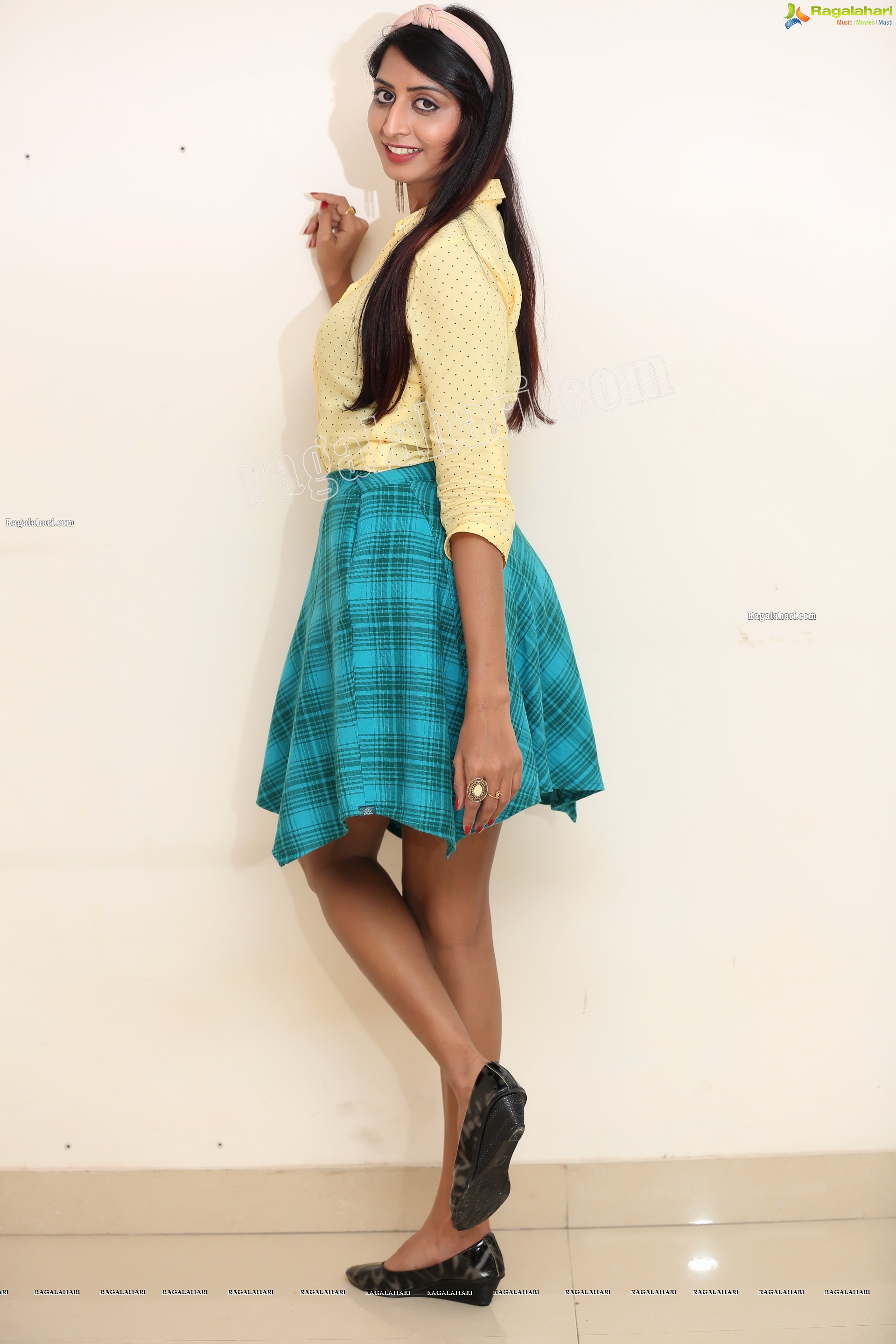 Shubha Raksha in Yellow Top and Blue Skirt, Exclusive HD Gallery