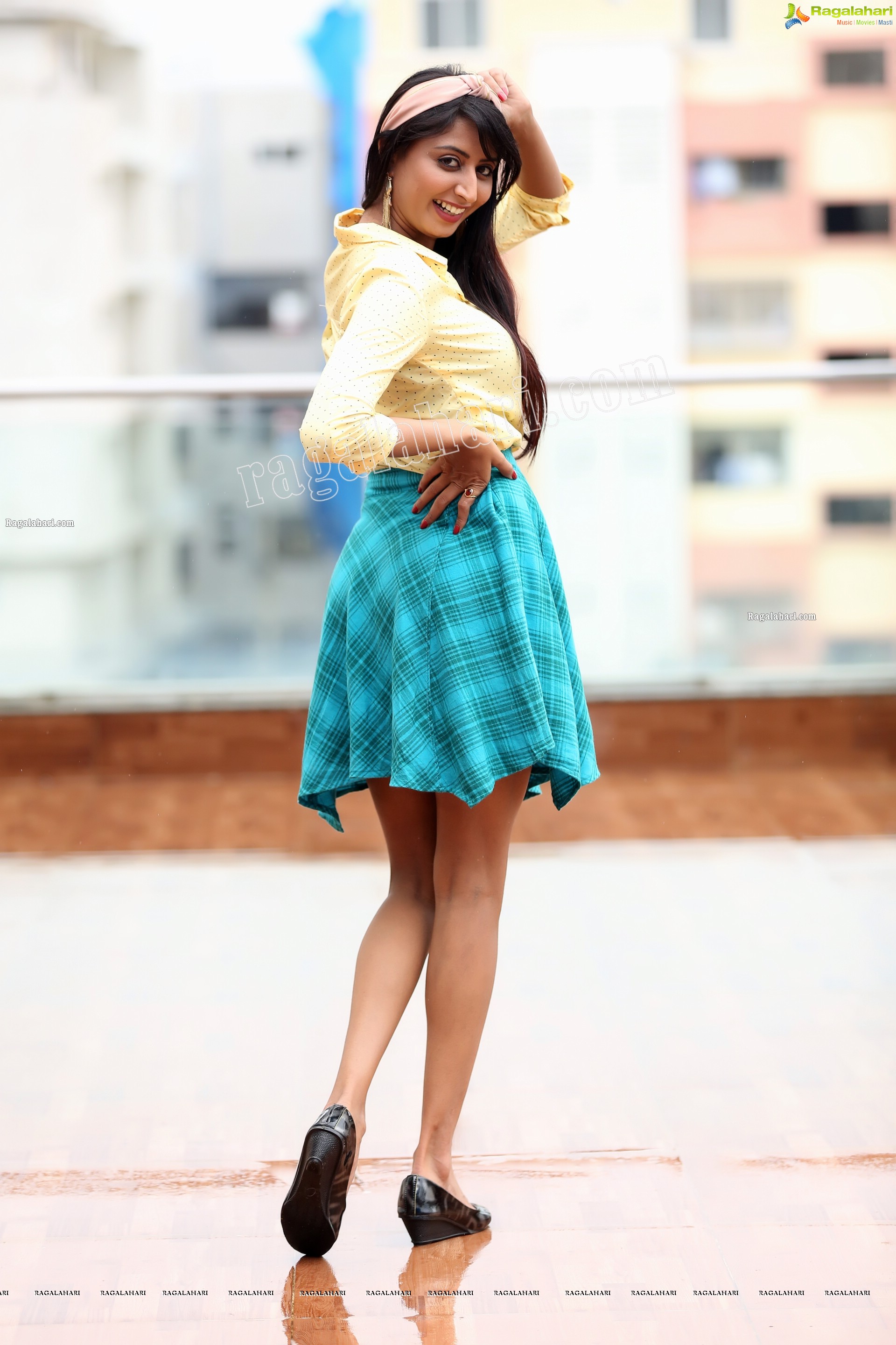 Shubha Raksha in Yellow Top and Blue Skirt, Exclusive HD Gallery