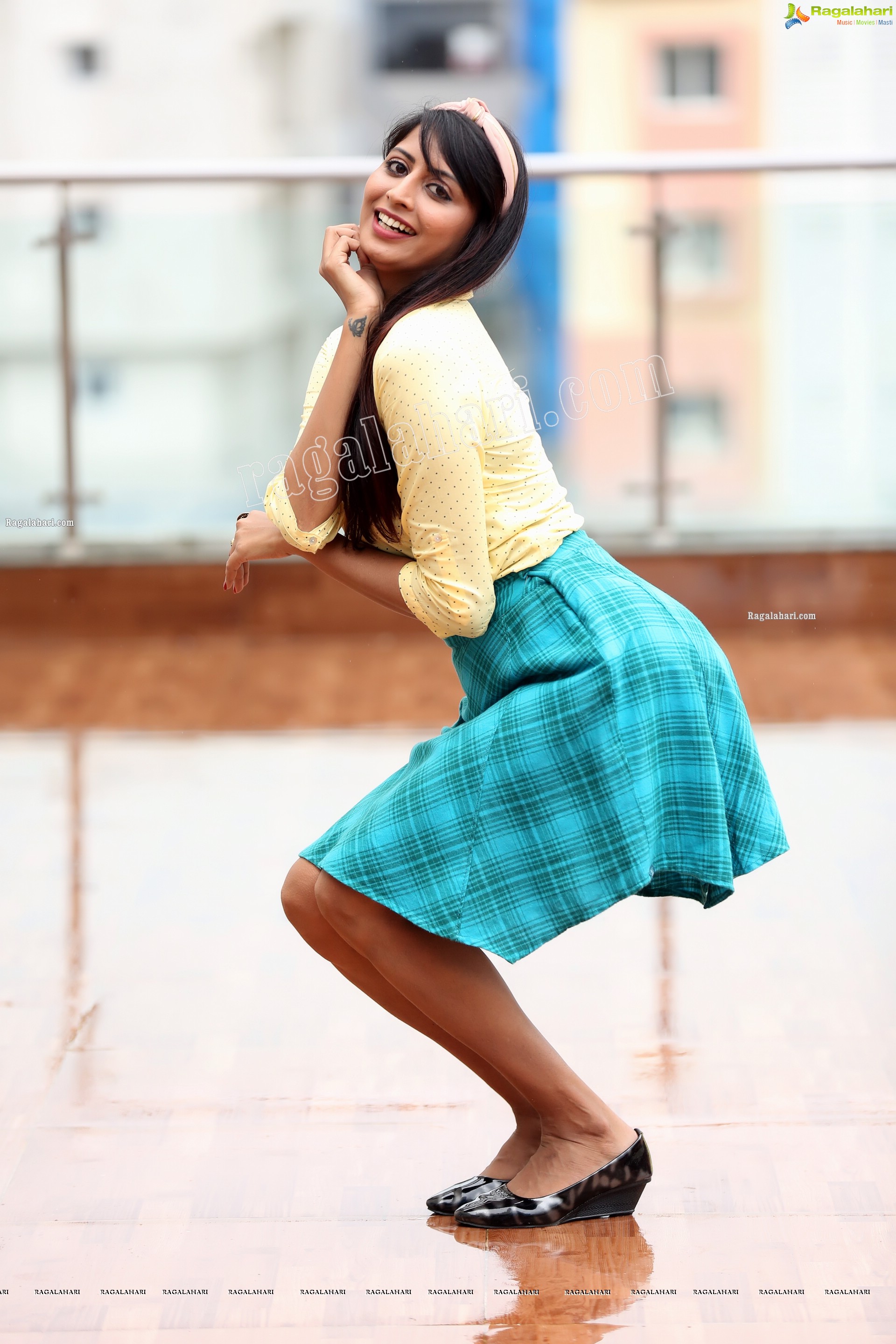 Shubha Raksha in Yellow Top and Blue Skirt, Exclusive HD Gallery