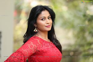 Sawali S Nandaragi in Red Lace Dress Exclusive Photo Shoot