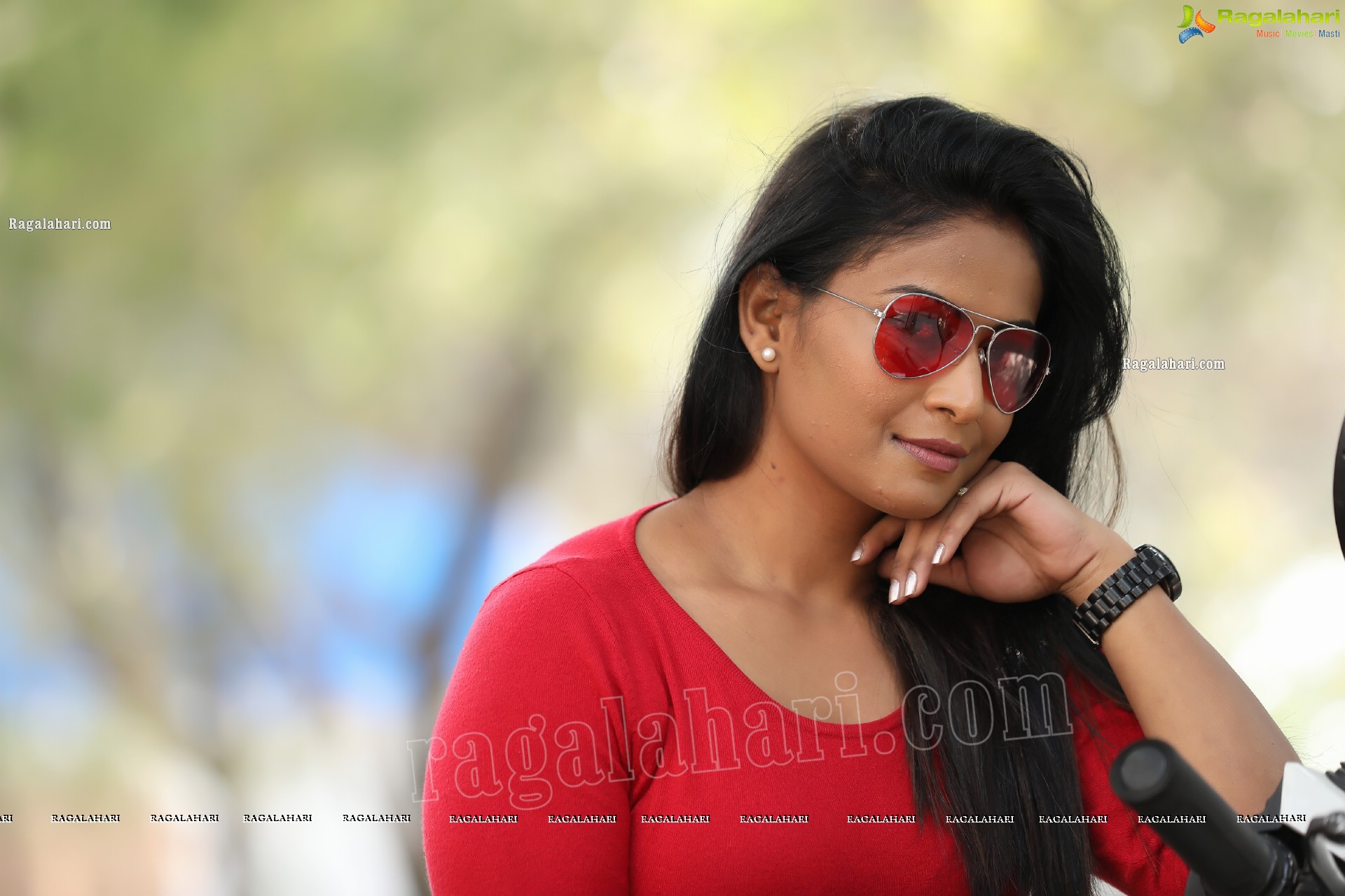 Sawali S Nandaragi in Red Top and Jeans Exclusive Photo Shoot
