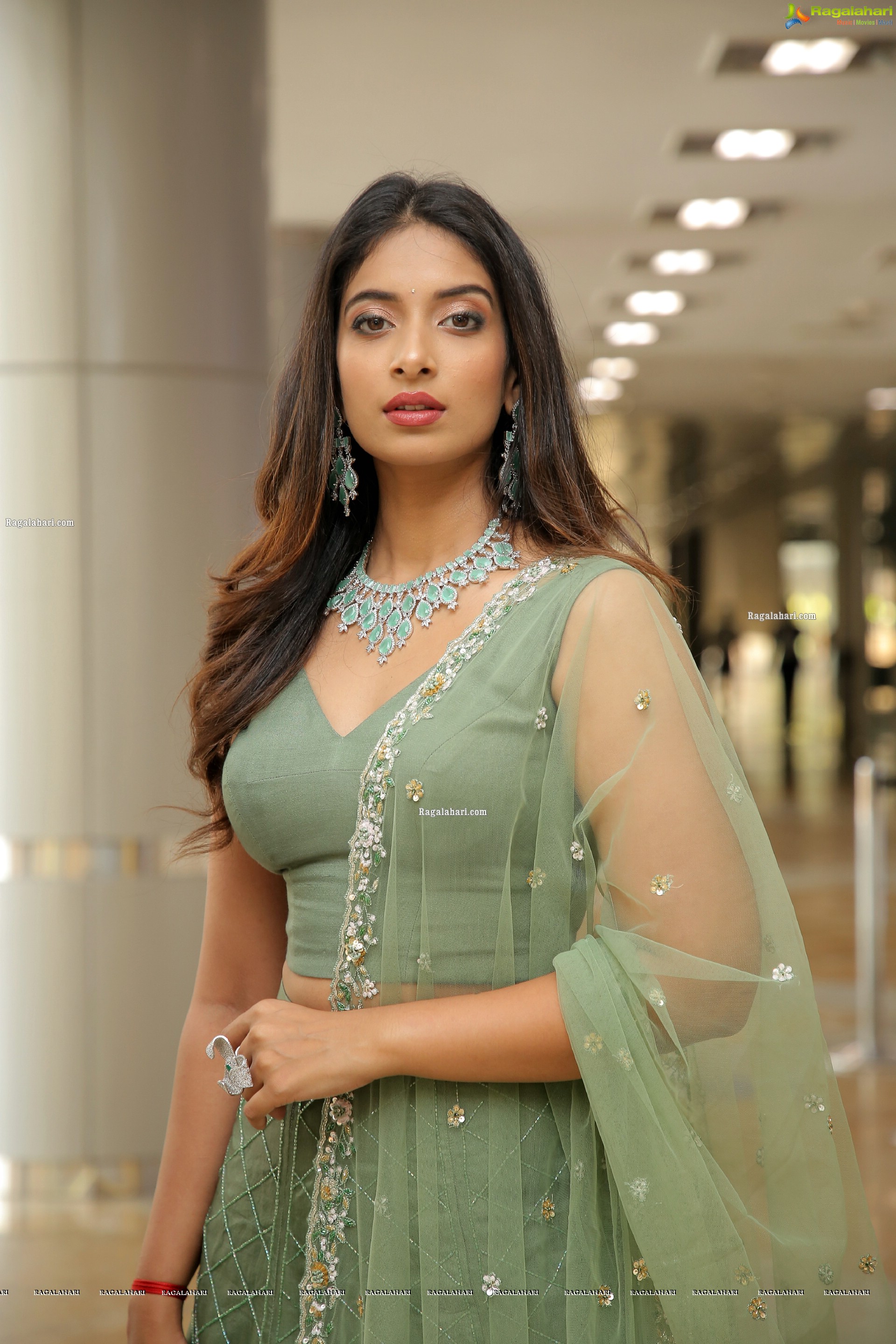 Archana Ravi in Pastel Green Lehenga Choli, HD Photo Gallery