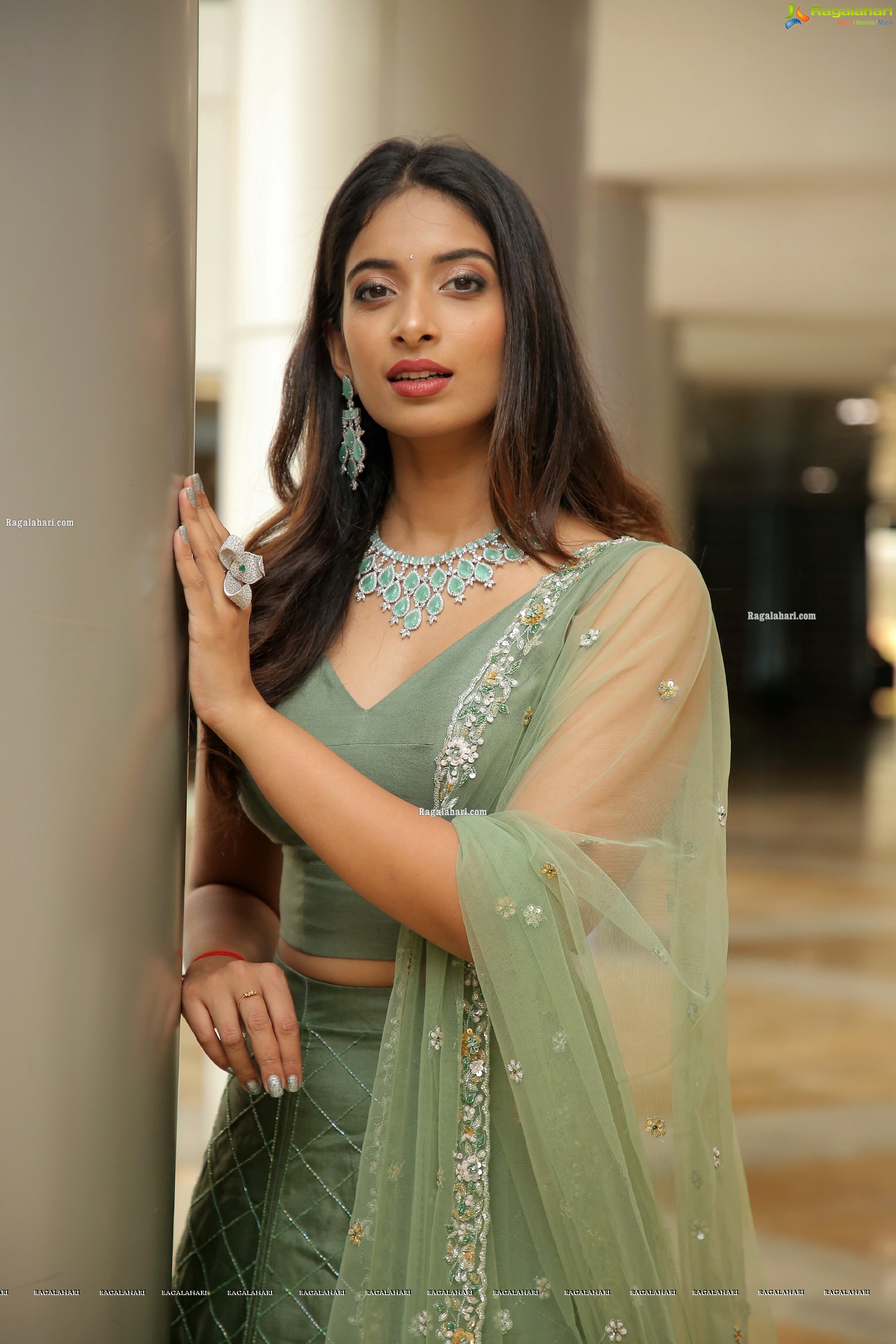 Archana Ravi in Pastel Green Lehenga Choli, HD Photo Gallery