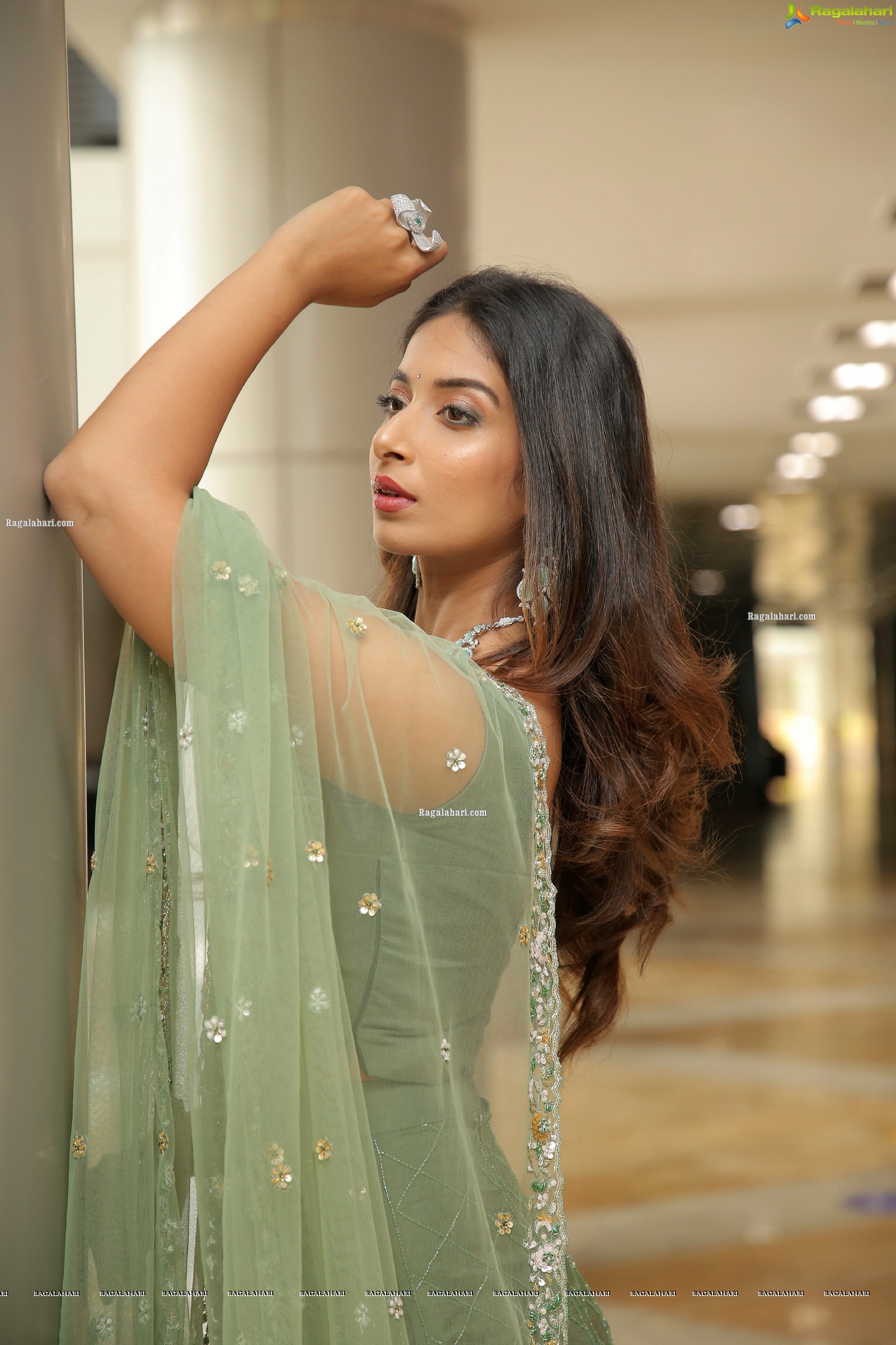 Archana Ravi in Pastel Green Lehenga Choli, HD Photo Gallery