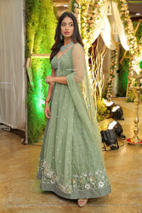 Archana Ravi in Pastel Green Lehenga Choli