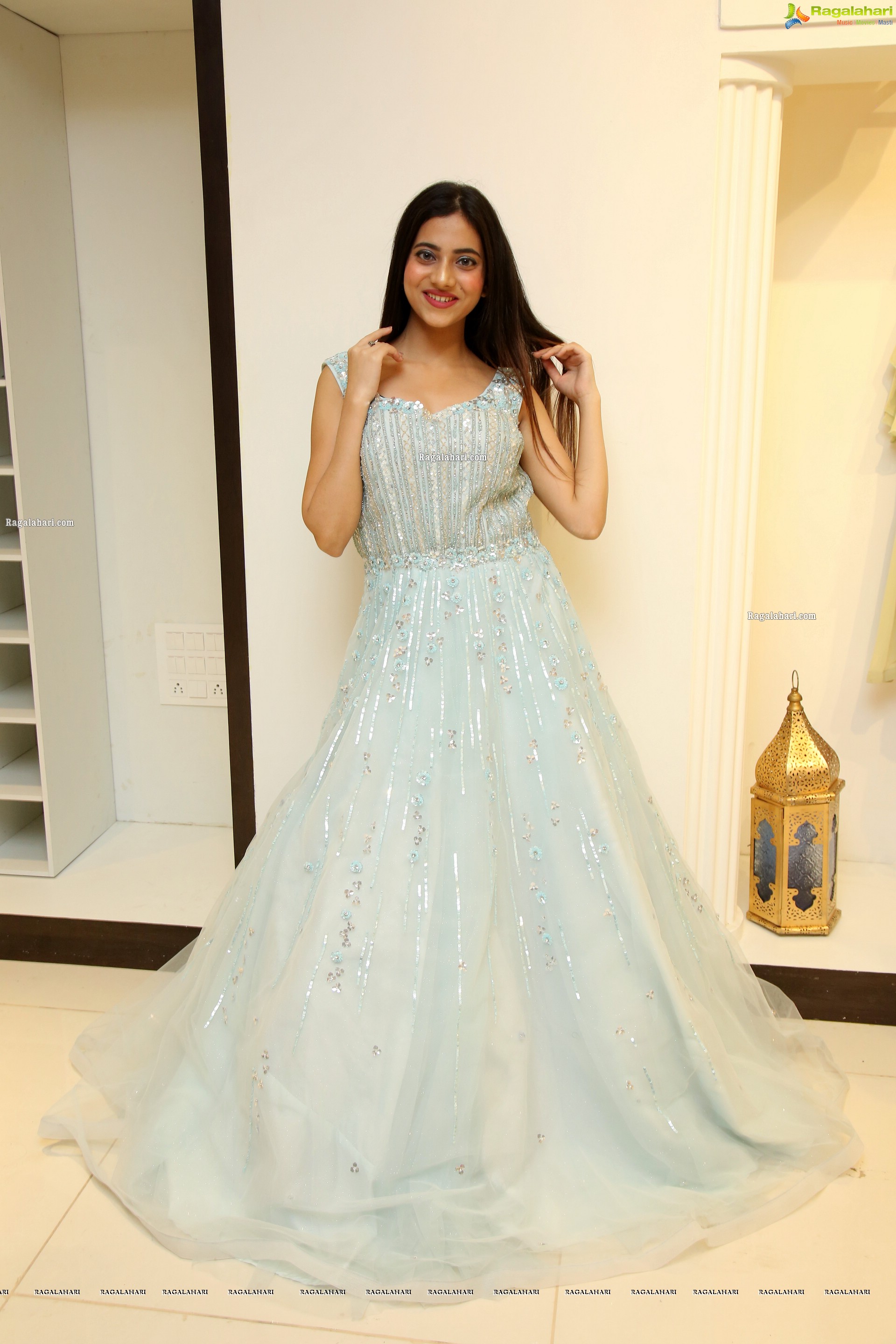 Dimple Thakur in Baby Blue Gown, HD Photo Gallery