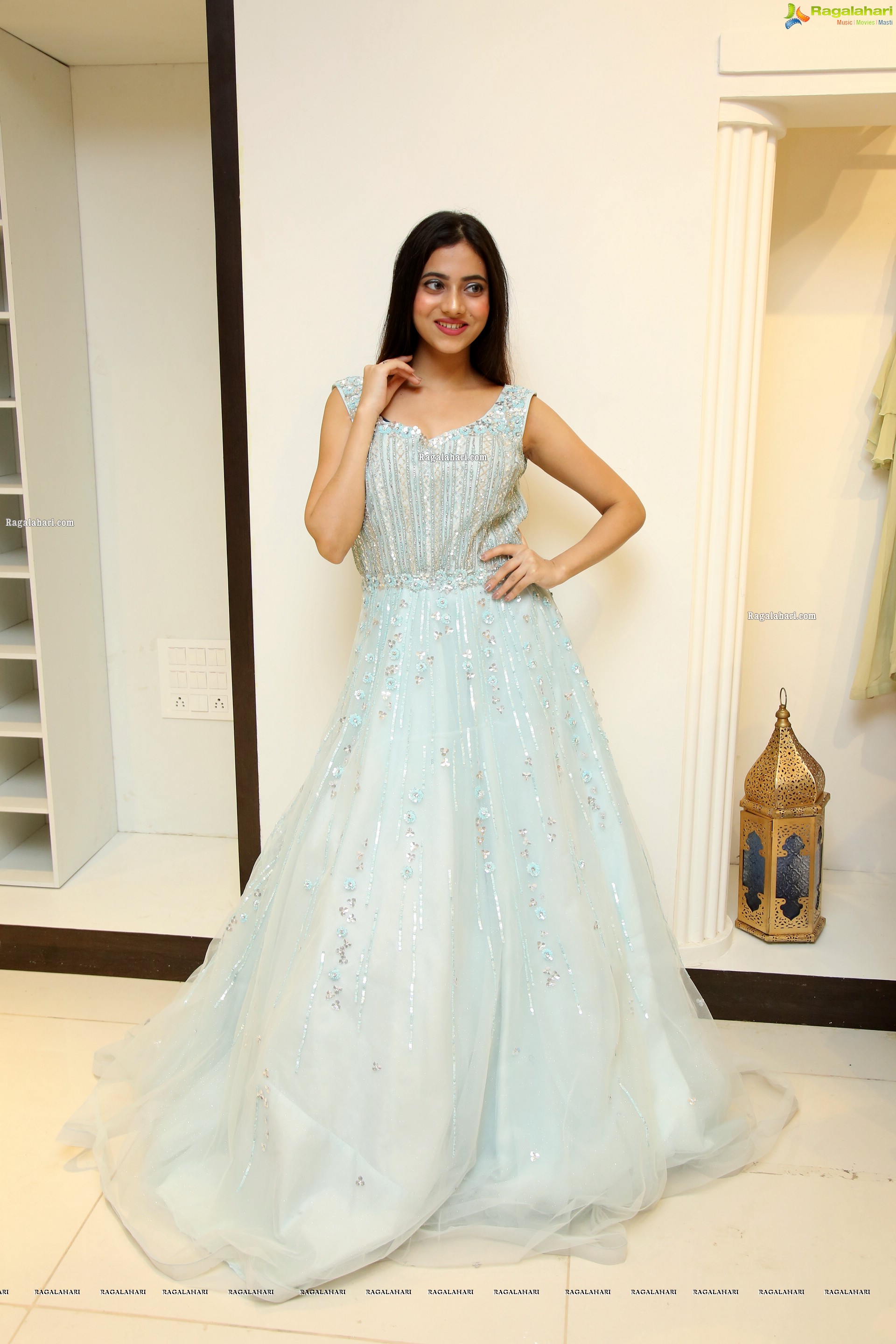 Dimple Thakur in Baby Blue Gown, HD Photo Gallery