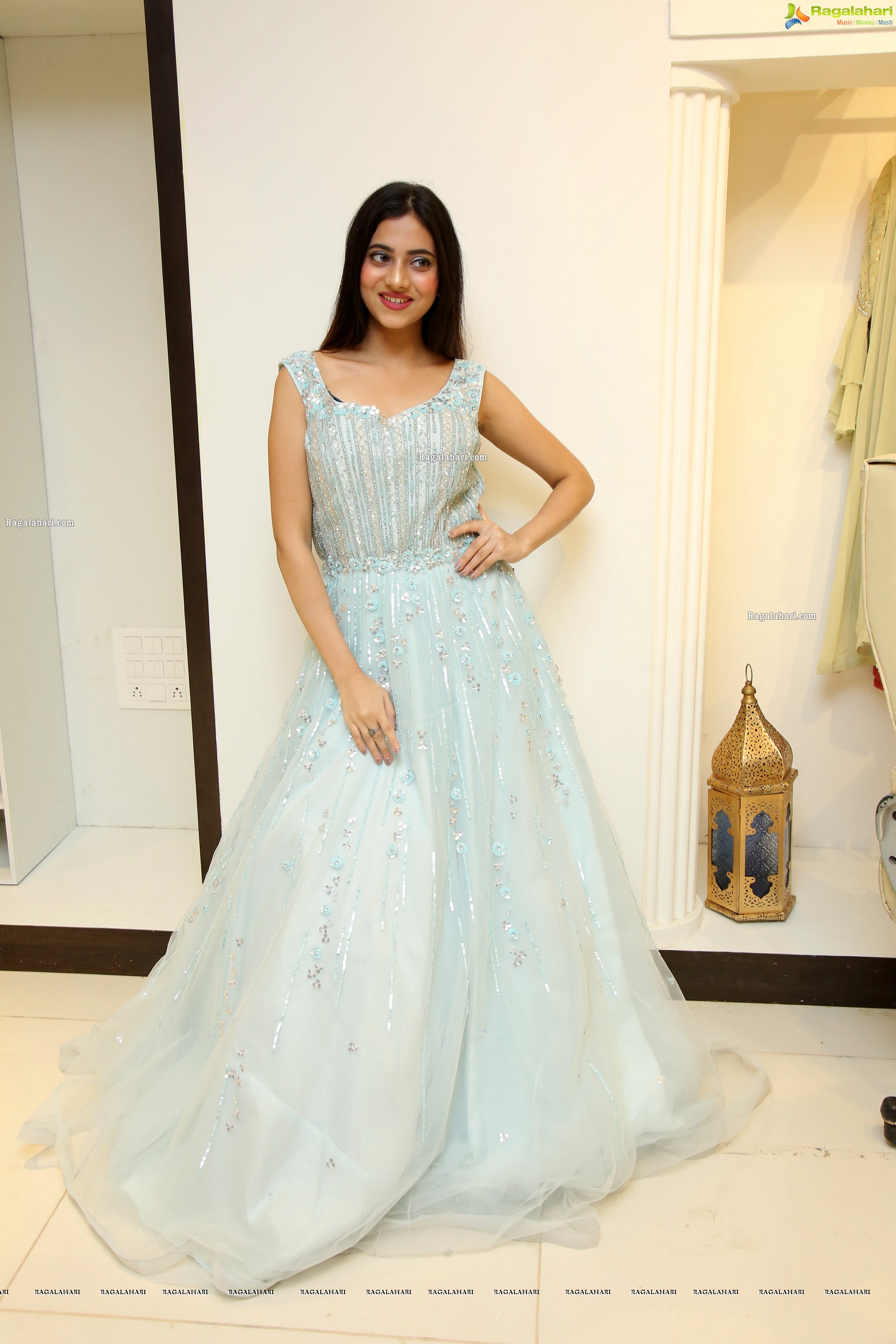 Dimple Thakur in Baby Blue Gown, HD Photo Gallery
