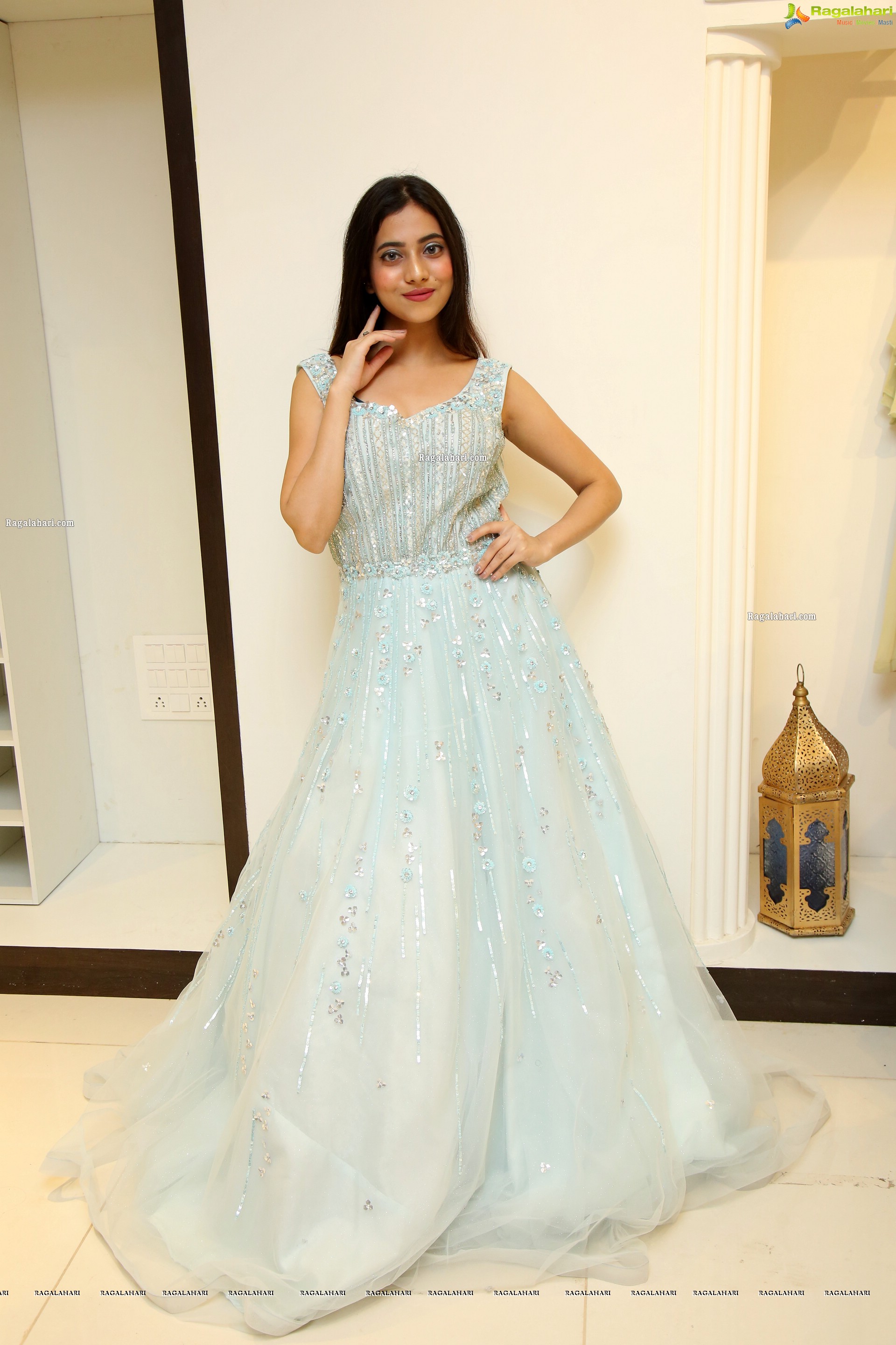 Dimple Thakur in Baby Blue Gown, HD Photo Gallery