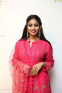 Honey Chowdari in Rani Pink Designer Dress
