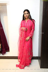 Honey Chowdari in Rani Pink Designer Dress