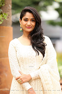 Sandhya Raju in Off White Anarkali Suit